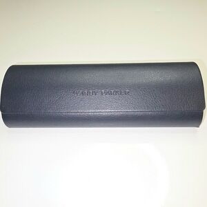 Warby Parker Eyeglass Hard Case Black Faux Leather Glasses Holder Protective Box
